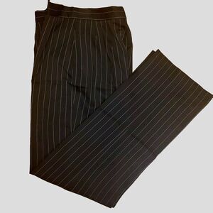 Zanella Italy  Dress Formal Black Striped Sz 4 Women Pants